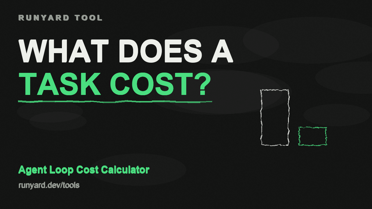 Agent Loop Cost Calculator — How much does one agent task actually cost?