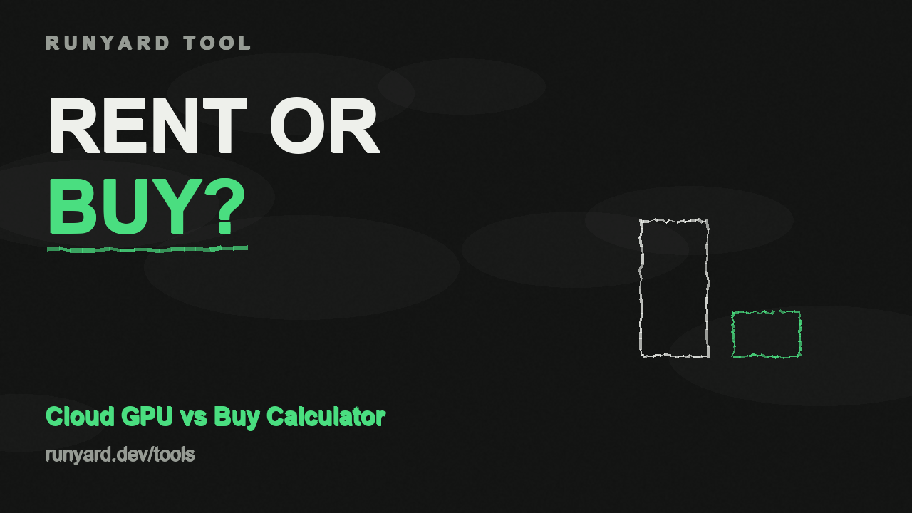 Cloud GPU vs Buy Calculator — Should I rent a cloud GPU or buy one?