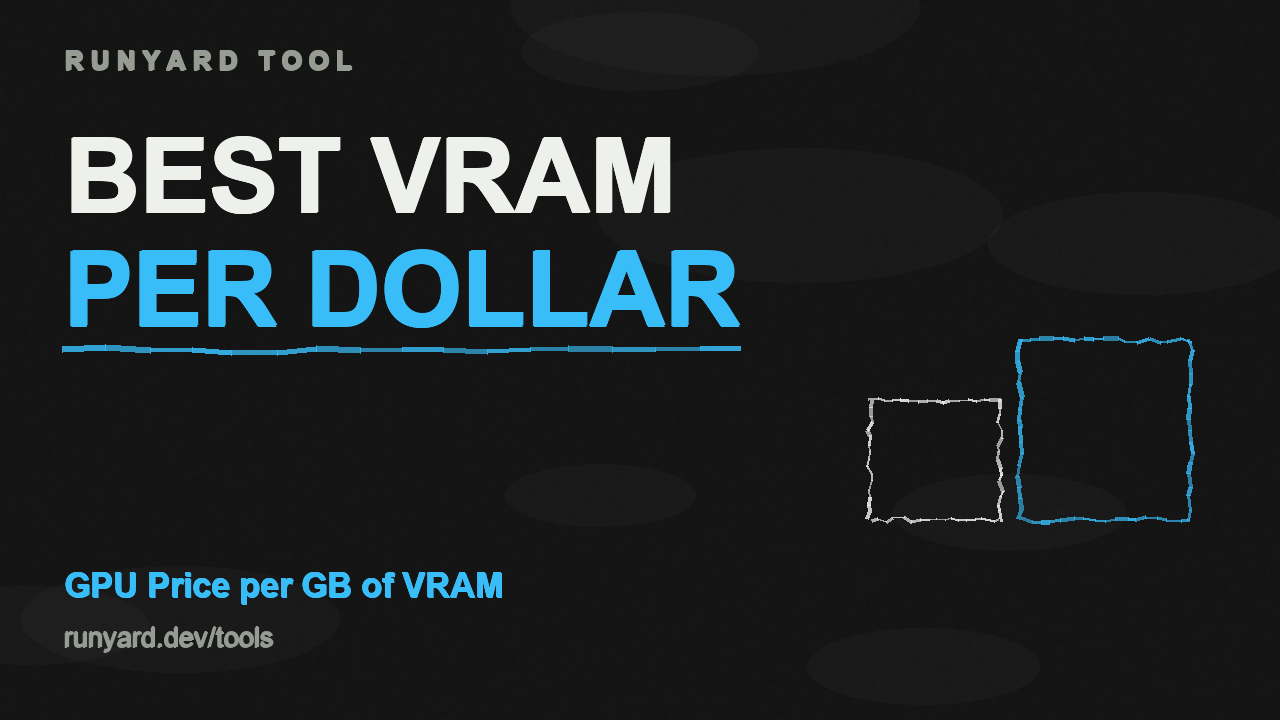 GPU Price per GB of VRAM — Which GPU gives the most VRAM per dollar?