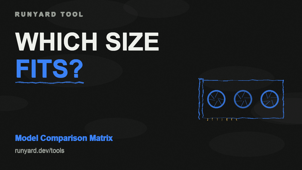 Model Comparison Matrix — Runyard tool