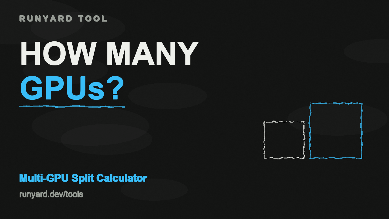 Multi-GPU Split Calculator — How many GPUs do I need for this model?