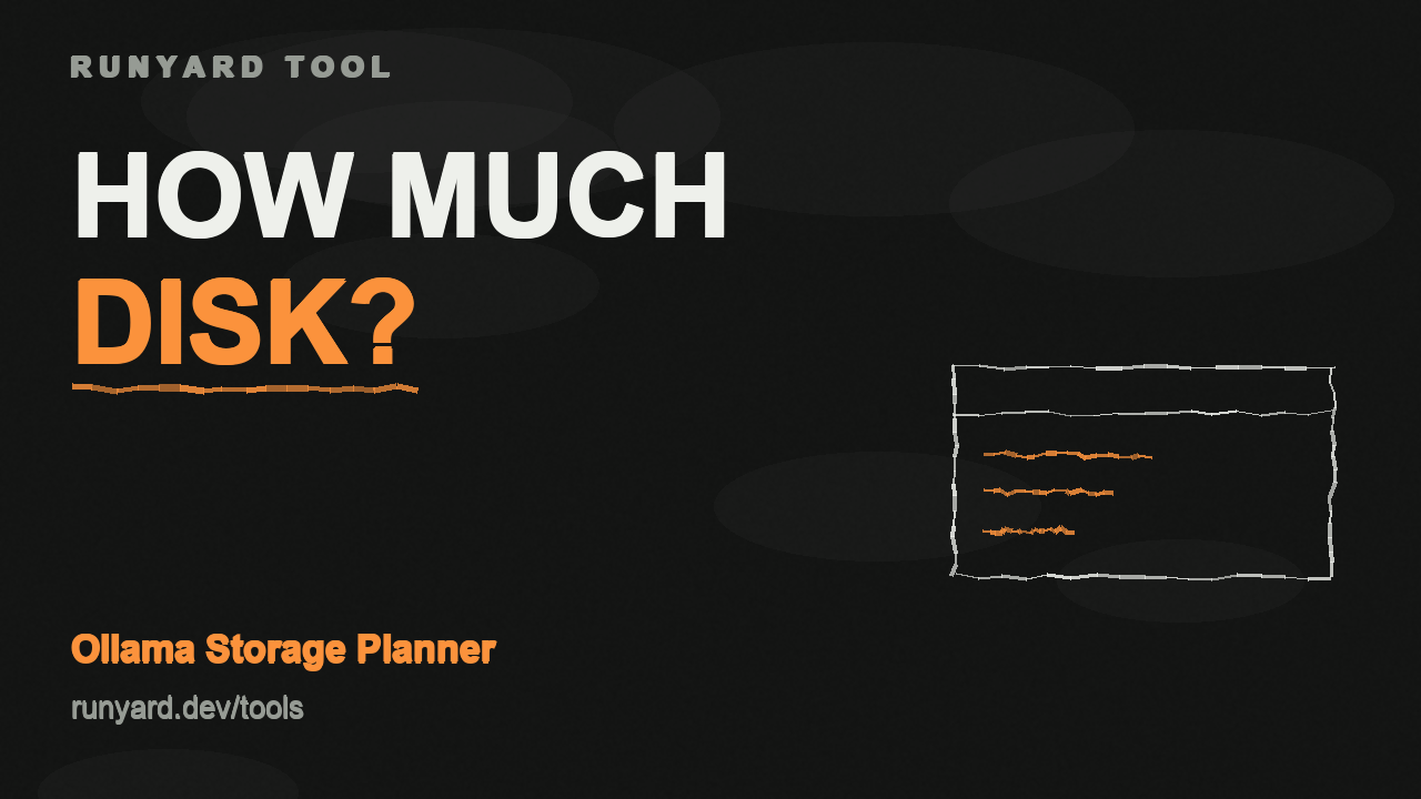 Ollama Storage Planner — How much disk will my Ollama models take?