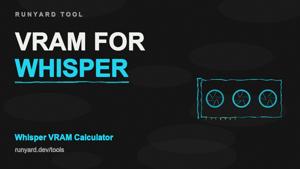 Whisper VRAM Calculator — How much VRAM does Whisper need?